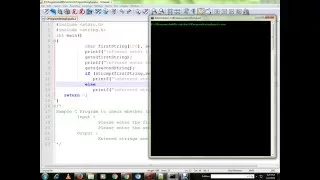 C PROGRAM TO COMPARE TWO STRINGS DEMO