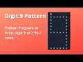 Digit 9 Pattern Python Program to Print Digit 9 CCBP Coding Assignment 15 Question Patterns