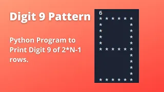 Digit 9 Pattern Python Program to Print Digit 9 CCBP Coding Assignment 15 Question Patterns