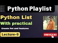 9 Python List Introduction python playlist