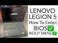 Lenovo Legion 5 15ACH6H - How To Enter Bios UEFI Boot Menu Options lenovopro lenovo brand