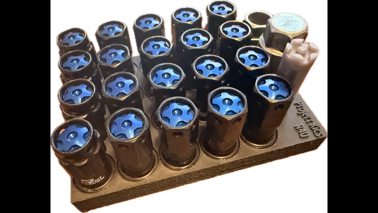 Project Kics R40 lug nuts tray.stl