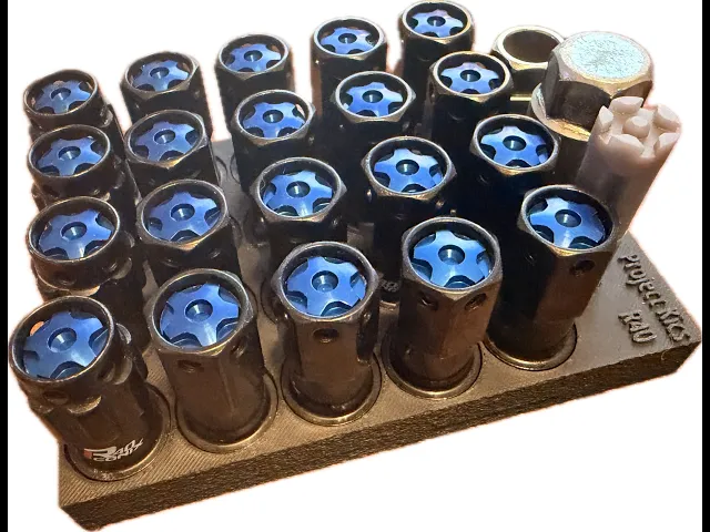 Project Kics R40 lug nuts tray.stl video thumbnail