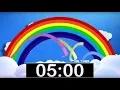 Rainbow Timer 5 Minutes Countdown Timer with Music for Kids