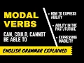 Modal Verbs expressing ABILITY - CAN COULD BE ABLE TO