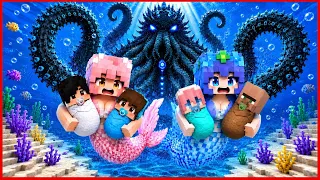 1000 YOUTUBER DI ADOPSI MERMAID DUYUNG CANTIK DI MINECRAFT VS KRAKEN DAJJAL! 
