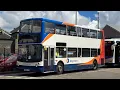 Stagecoach in fife Alx400 trident 18389 MX55 KSU service X55 Thrash Mega kickdown