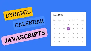 Build A Simple Calendar Using Html Css And JavaScript