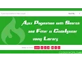 Ajax Pagination with Search and Filter in CodeIgniter