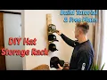 DIY Hat Storage Rack Build 5 - Free plans and tutorial