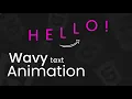 Create Wavy Text Animation Using CSS CSS Text Effects HTML CSS Tutorial