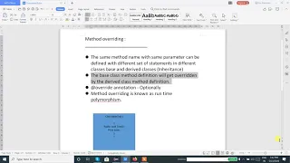 Java Programming Tutorial - 25 Method Overriding or Run time polymorphism