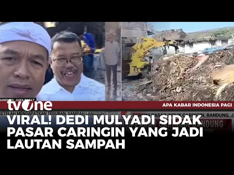 Usai Disidak Dedi Mulyadi, Sampah di Pasar Caringin Akhirnya Diangkut