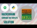 Compare The Triplets Hackerrank Solution Problem Solving Python In Hindi