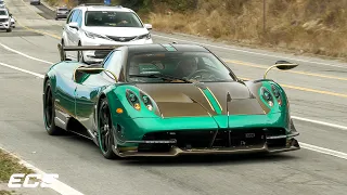 Hypercars Arriving at The Quail - Zonda Mileson, Gintani Sian, Huayra BC, LFA Nürburgring, Agera RS