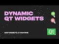 Dynamically Add and Remove Widgets at Runtime in Qt Dynamic Widgets 2022 Part - 1
