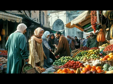 Download MP3 🇲🇦 MARRAKECH WALKING TOUR, MOROCCO STREET FOOD, IMMERSE YOURSELF IN THE ENCHANTING OLD CITY, 4K HDR