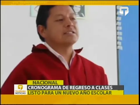 Cronograma de regreso a clases listo para un nuevo año escolar