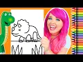 Coloring a Triceratops Dinosaur Coloring Page Crayola Crayons