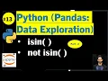 Python Pandas isin and not isin
