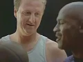 Michael Jordan VS Larry Bird Trick Shot McDonalds Superbowl commercial