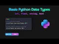 Python Course for Absolute Beginners 2025 Learn Basic Python Data Types - Number String Bool