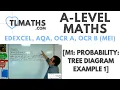 A-Level Maths M1-12 Probability Tree Diagram Example 1