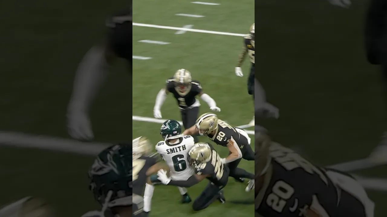 Saints Player KOs Devontae Smith then spits on him. Both players returned to play in the coming weeks.