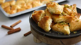 باسطة سودانية بالقشطة بقلاوة بالقشطة بقلاوة حلويات حلويات العيد 