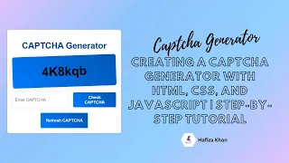 Creating a Captcha Generator with HTML CSS and JavaScript Step-by-Step Tutorial