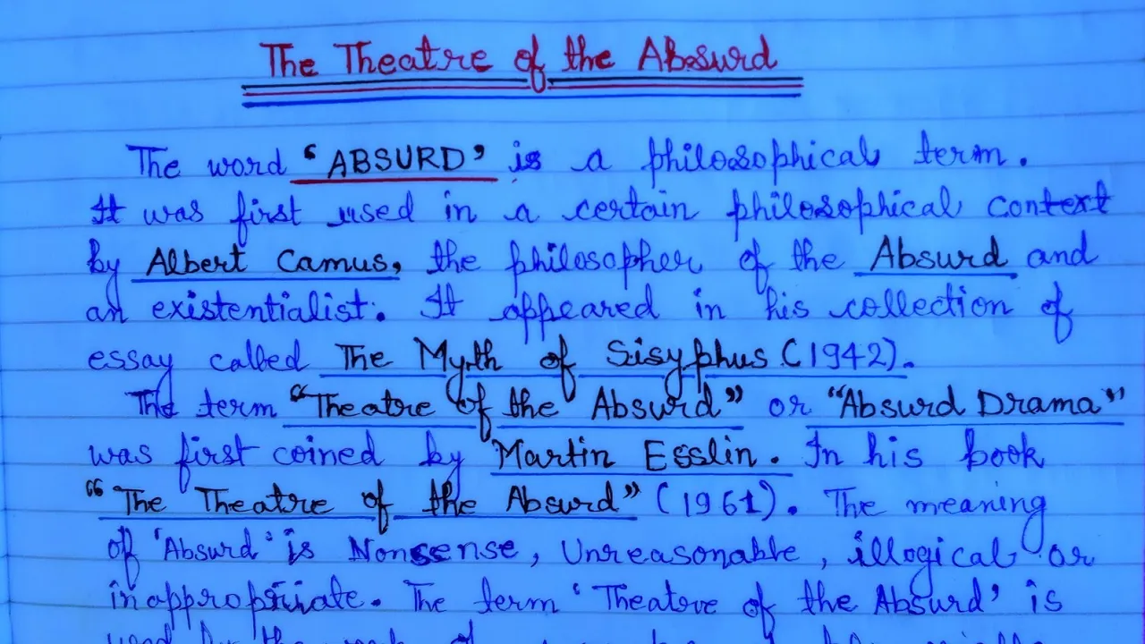 The Theatre of the Absurd in English Literature | theatre of the absurd and examples | Absurd Drama