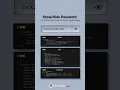 Password hide and Show Using html css and javascript