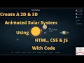 Create Our 3D 2D Solar System Using HTML CSS SCSS and JS Awesome Design Of Our Solar System