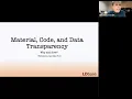 Deep Dive into Open Scholarship Data Materials and Code Transparency