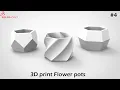 3D print Flower Pots Part-1 Advanced features Solidworks