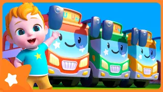 Ten Little Buses | NUNU TV 🍼 Nursery Rhymes and Kids Songs