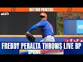 Freddy Peralta and Clay Holmes toss live batting practice Mets Spring Training