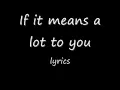 A Day To Remember - If it means a lot to you LYRICS