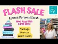 FLASH SALE of Lynne s Personal Fabric Stash - yardage precuts wide backs more