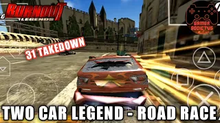 Takedown 3 menit:menabrak mobil memakai mobil legend,total 31|burnout legends gameplay