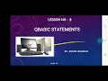 Std-6 L no-8 QBasic Statements