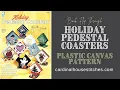 Holiday Pedestal Coasters Plastic Canvas Pattern Book Flip Through