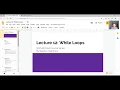 Lecture 12 While Loops