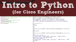 Introduction to Python for Cisco Networking Professionals