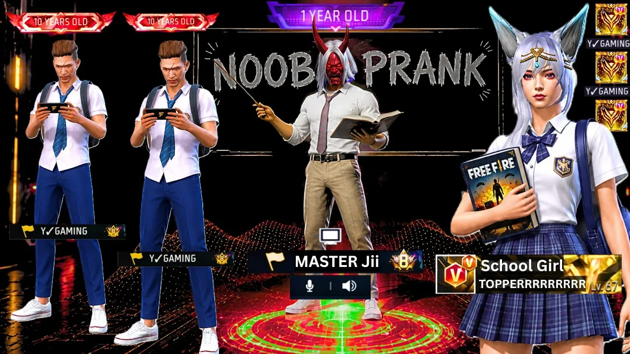 Noob Prank with School Friend 🤓 लेकिन Y Gaming को नही Janti है 😂 Ab आयेगा Maza 😆 Garena Free Fire 🔥