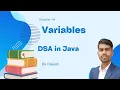 Variables DSA Java Series 04 By Rajesh