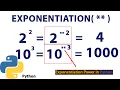 Python program to find power of a number using exponential operator
