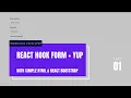 React Hook Form Yup in simple HTML and React Bootstrap