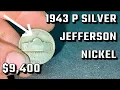 This Nickel is Worth 9 400 1943 P Silver Jefferson Nickel