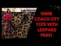 WIMB COACH CITY TOTE WITH LEOPARD PRINT
